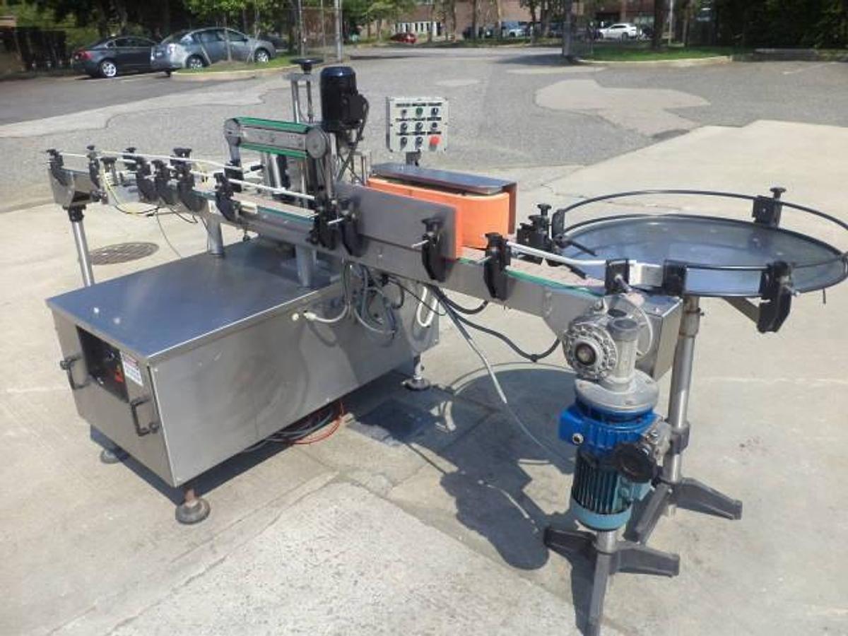 Used Tirelli “Delta 1” Automatic Pressure Sensitive Spot/Wraparound Labeler, with Coder