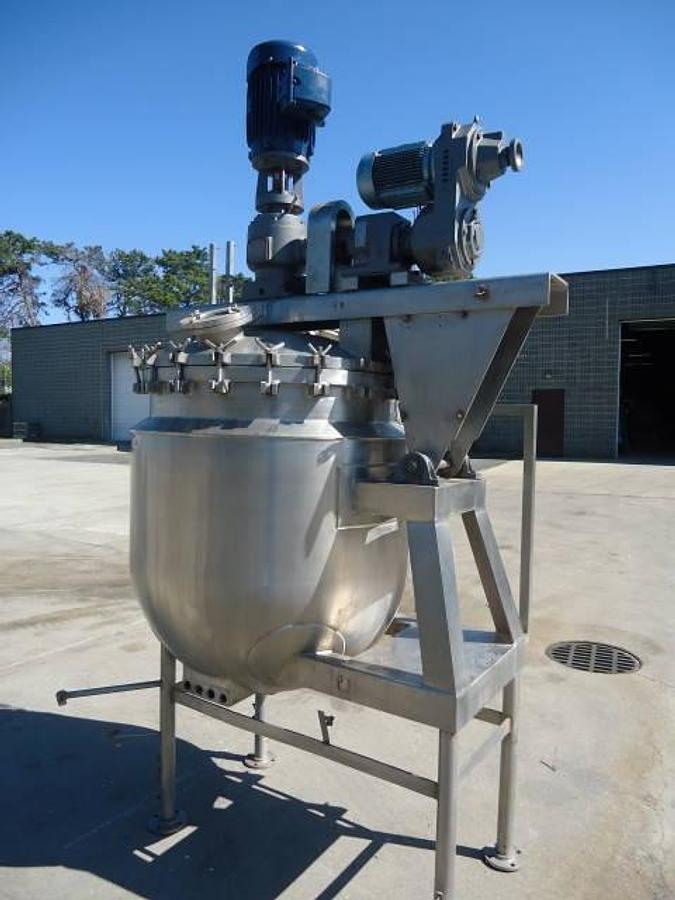 Used 150 Gallon Gifford Wood “Agi-Mixer” Triple Motion Kettle, 316 Stainless Steel