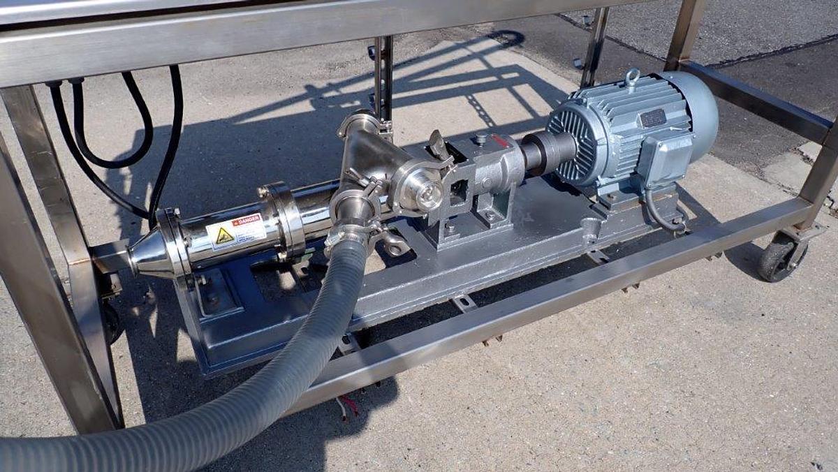 Used Wen Zhuo 2 In. X 2 In. Stainless Progressive Cavity Positive Displacement Pump