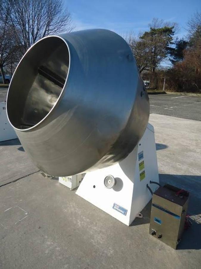 Used 48 In. Stokes Stainless Steel Coating Pan With Baffles & Variable Frequency Inverter