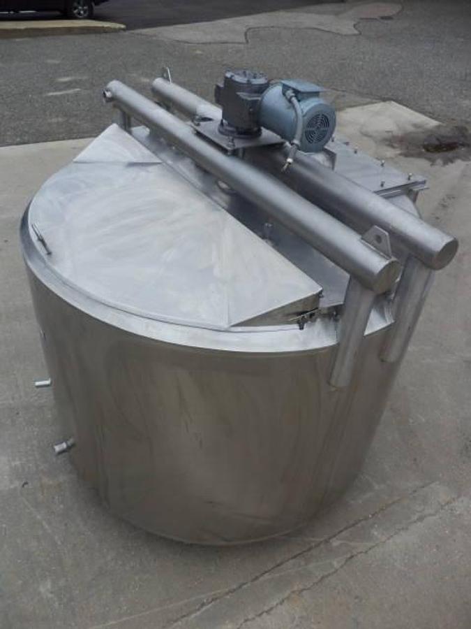Used 600 Gallon Cherry Burrell Stainless Steel Mix Tank, 100 PSI Jacket