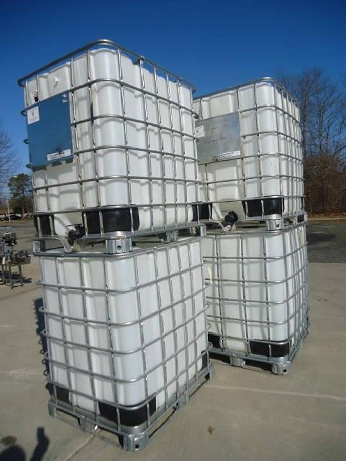 Used 330 Gallon “Tote” Poly Stackable Tanks, (6)