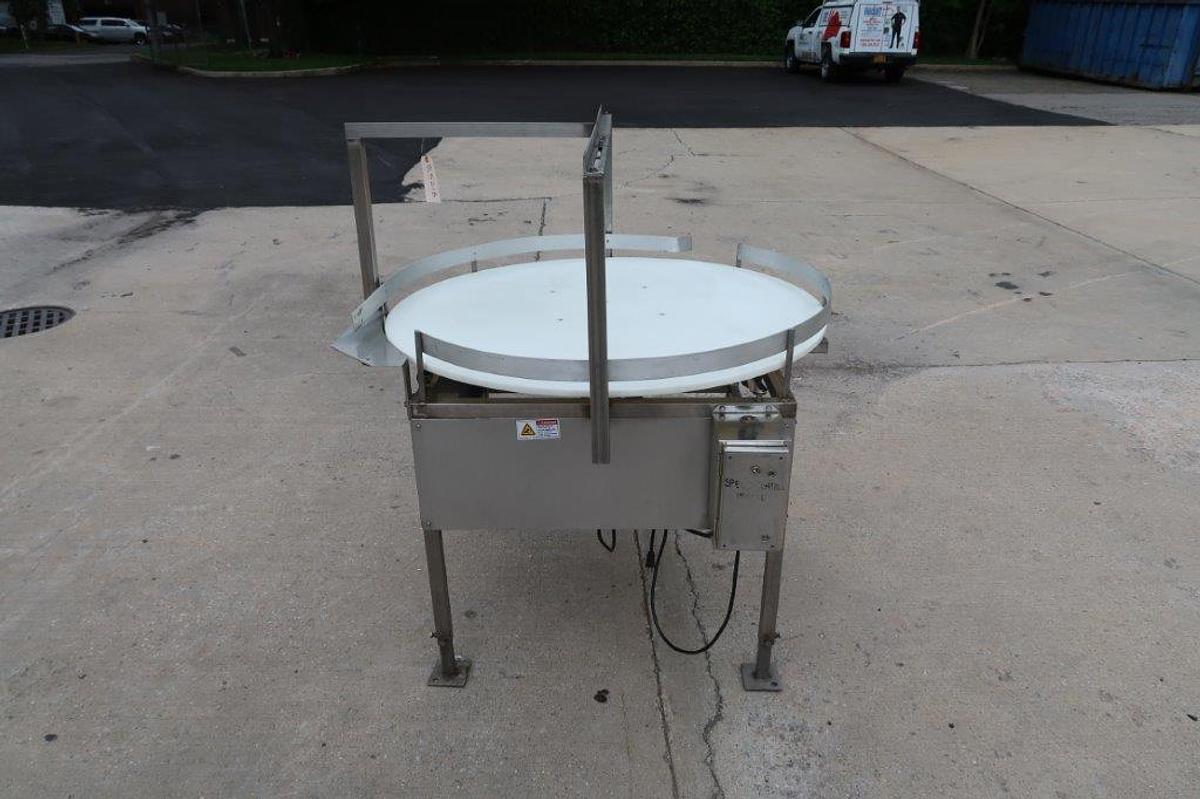 Used 48 Inch Diameter Rotary Unscrambling/Accumulating Table