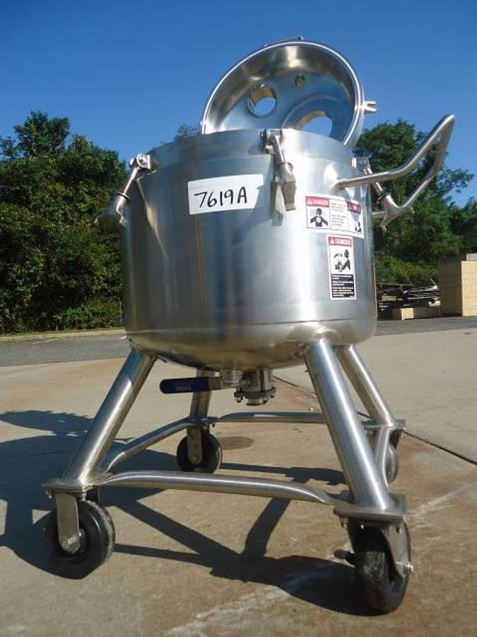 Used 65 Liter Walker Jacketed Sanitary Pressure Vessel, 316l Stainless Steel
