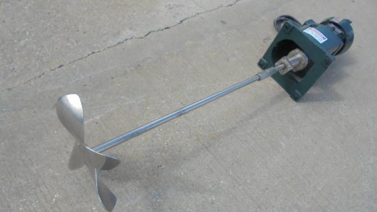 Used Lightnin 2HP Fixed Mount Agitator drive, with SS shaft, XP