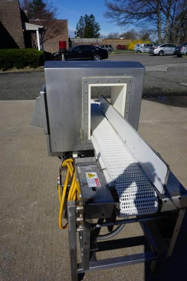 Used Safeline 8 In. Wide x 12 In. High SS Conveyorized Metal Detector