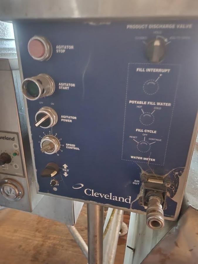 Used Cleveland 100 Gallon Gas Fired Mix Kettle, Tilt Agitation