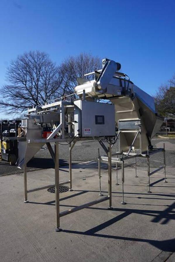 Used Ohlson Single Head Stainless Steel Scale with Feeder/Elevator, Expandable