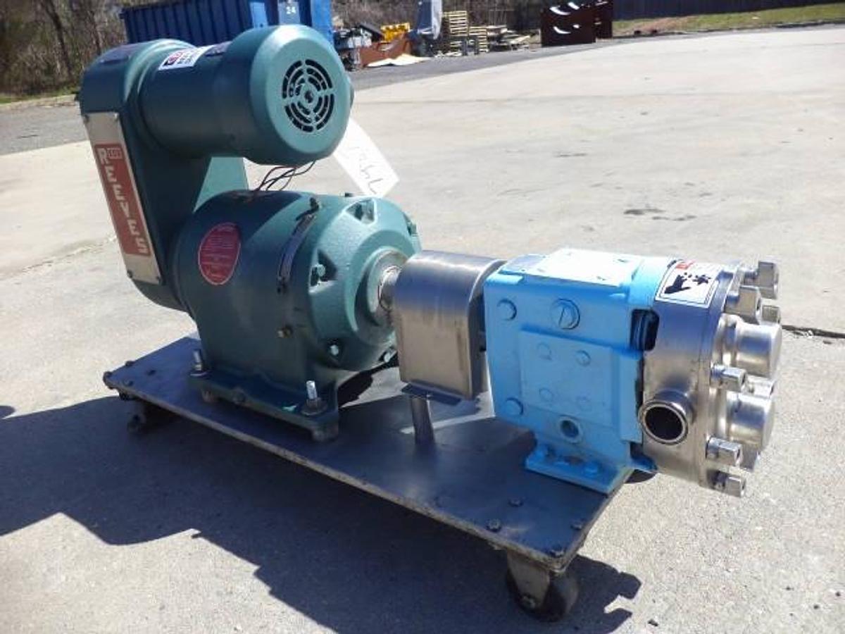 Used Waukesha Model 30 Stainless Steel Positive Displacement Pump, Variable Speed