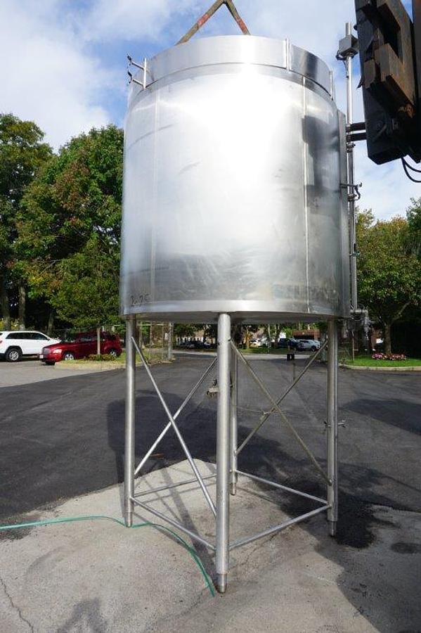 Used 1,200 Gallon Cherry Burrell Stainless Steel Jacketed Vertical Closed Tank