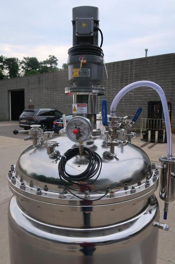 Used 80 Gallon SS Electric Jacketed Emulsifying Vacuum Kettle/Reactor, Mfd. 2023