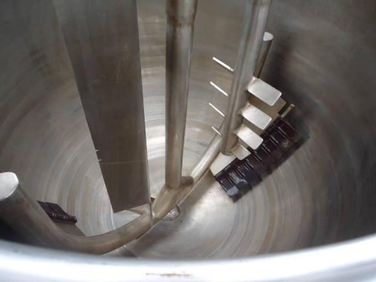 Used 80 Gallon Groen Stainless Self -Contained Gas Fired Twin Action Mix Kettle, 3 In. Discharge