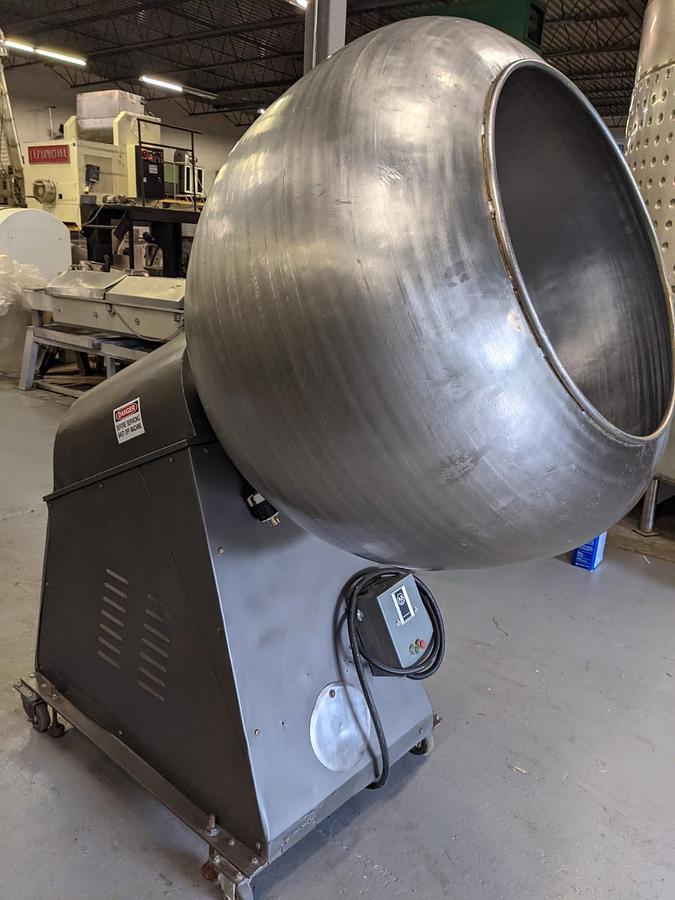 Used 36 In. Diameter Stainless Coating Pan, Portable