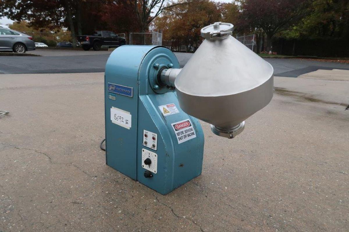 Used Patterson 1 Cu. Ft. Stainless Double Cone Tumbling Blender, Tabletop
