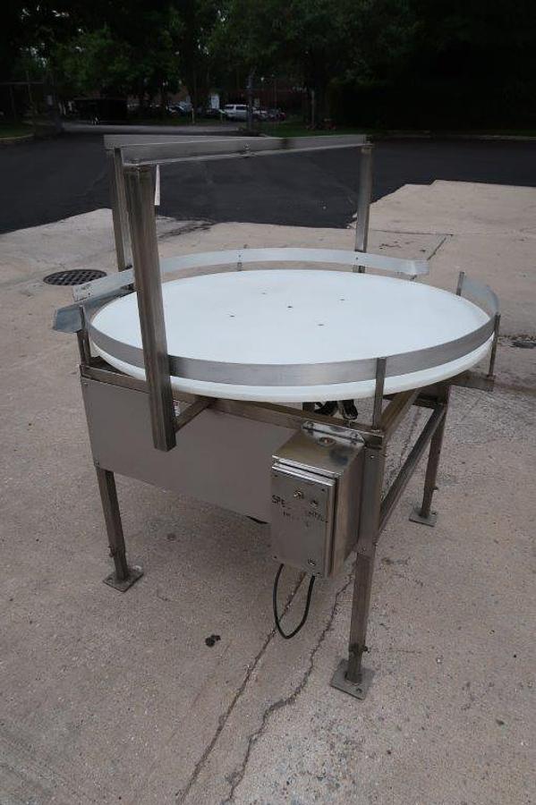 Used 48 Inch Diameter Rotary Unscrambling/Accumulating Table