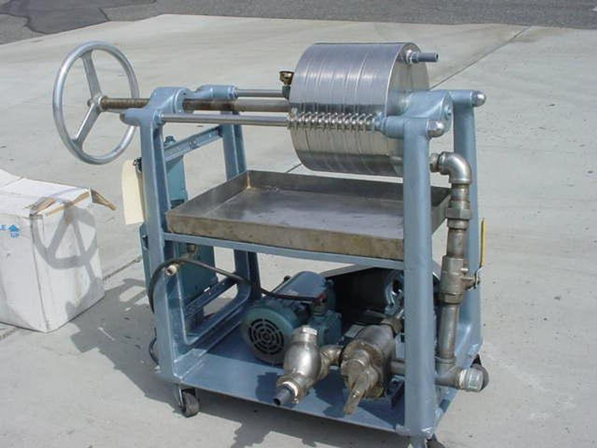 Used ERTEL 2HS 12″ DIAMETER SS FILTER PRESS, With Pump, XP