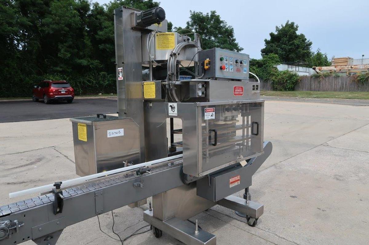 Used Kaps-All A6 Automatic Stainless Screw Capping Machine, 200 per minute