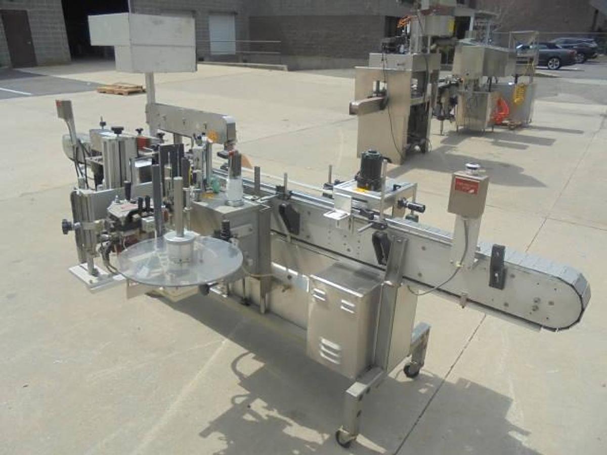 Used Accraply 350PW Pressure Sensitive Spot/Wrap Around Labeler With Coder