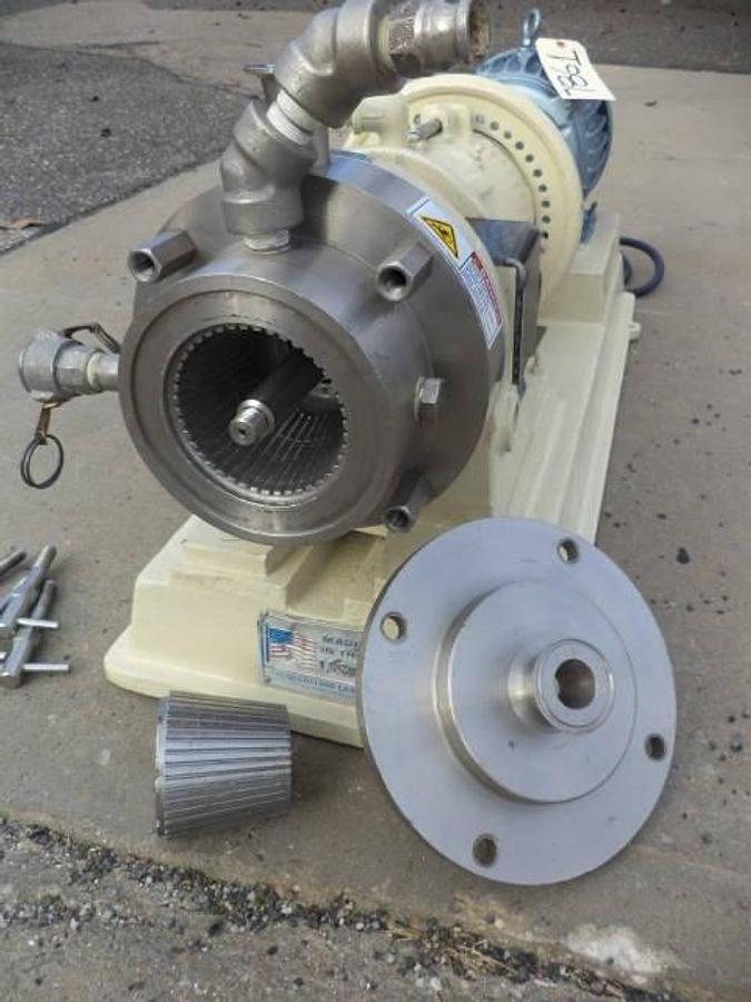 Used Charlotte SD5 Stainless Steel horizontal Colloid mill, 10HP