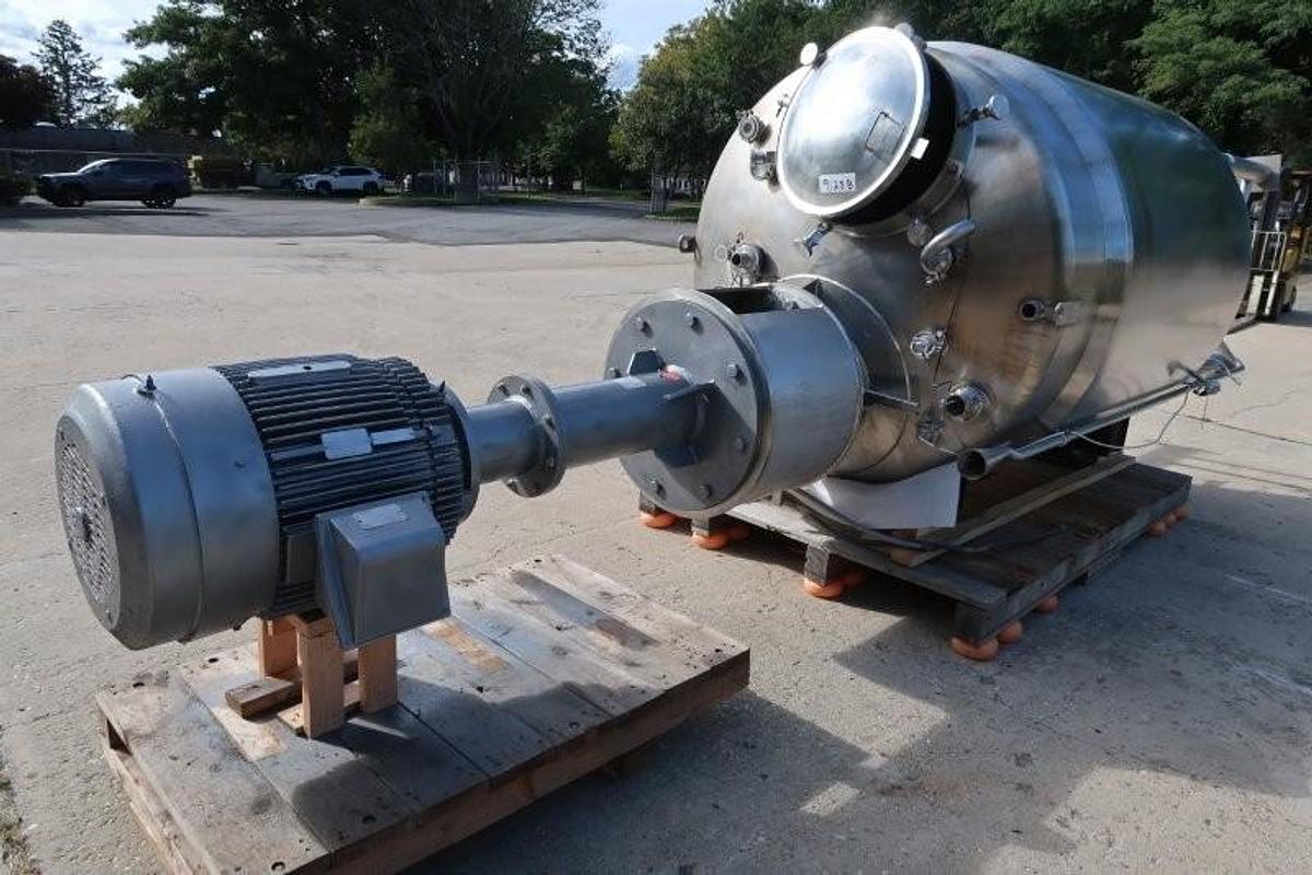 Used A & B Process Systems Approx. 1,000 Gallon SS Mixing Tank, High Shear