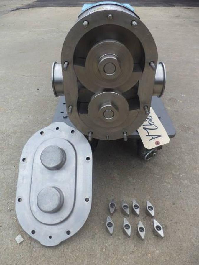 Used Waukesha Size 130 Stainless Steel Positive Displacement Pump, 5 HP
