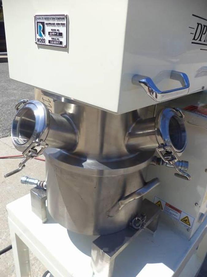 Used Charles Ross & Son 2 Gallon  Stainless Steel Vacuum Double Planetary Mixer, Jacketed Tanks