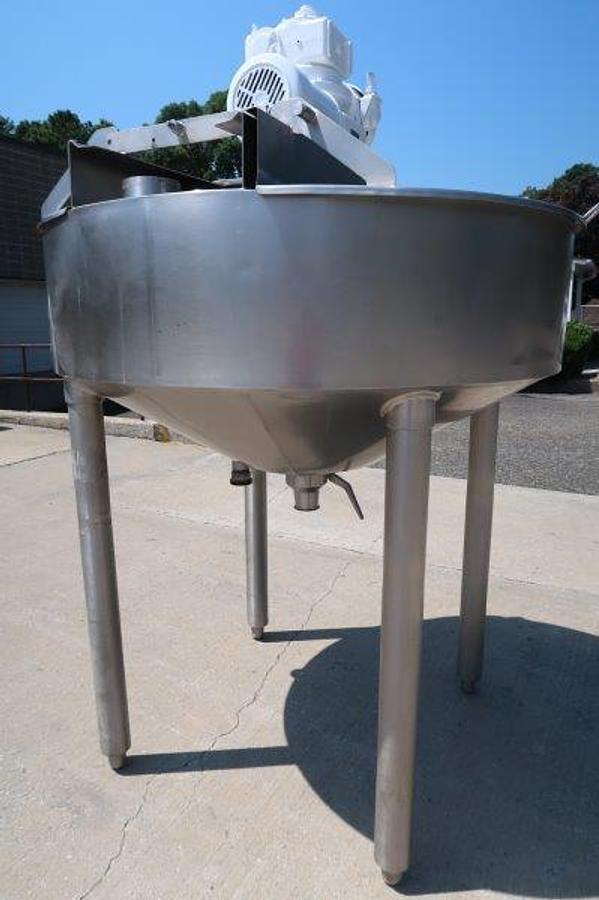 Used Chester Jensen 100 Gallon Agitated Cone Bottom Cooker/Cooler