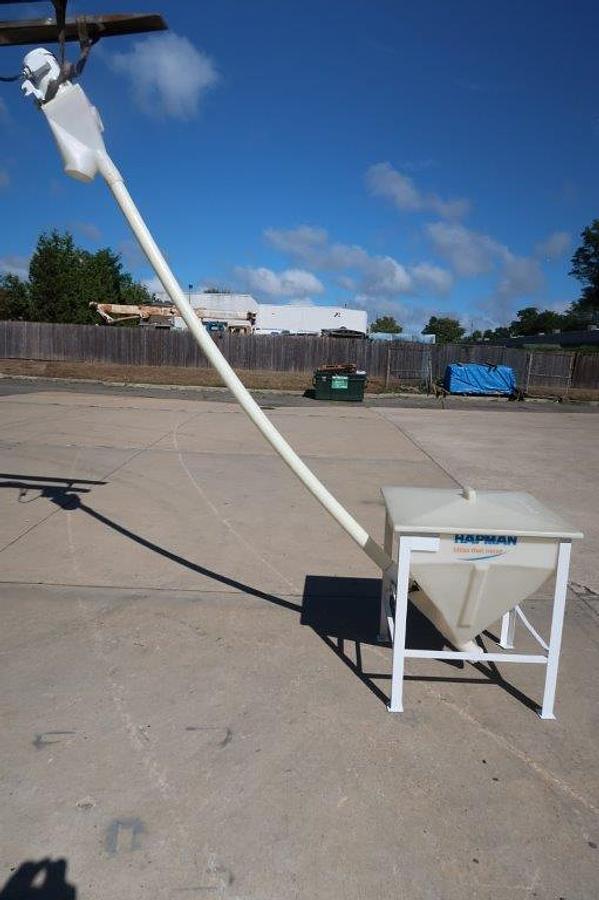 Used Hapman 3 Inch X 12 Foot Flexible Inclined Screw Conveyor