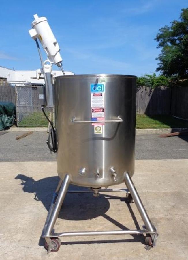 Used 200 Gallon DCI Sanitary Mix Tank, Portable