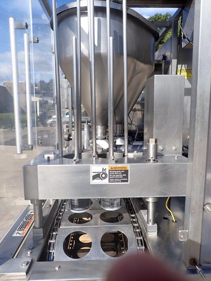 Used Holmatic PR-2 Dual Lane Cup Filler/Sealer/Overcapper, 4-1/2 Inch Diameter Tooling