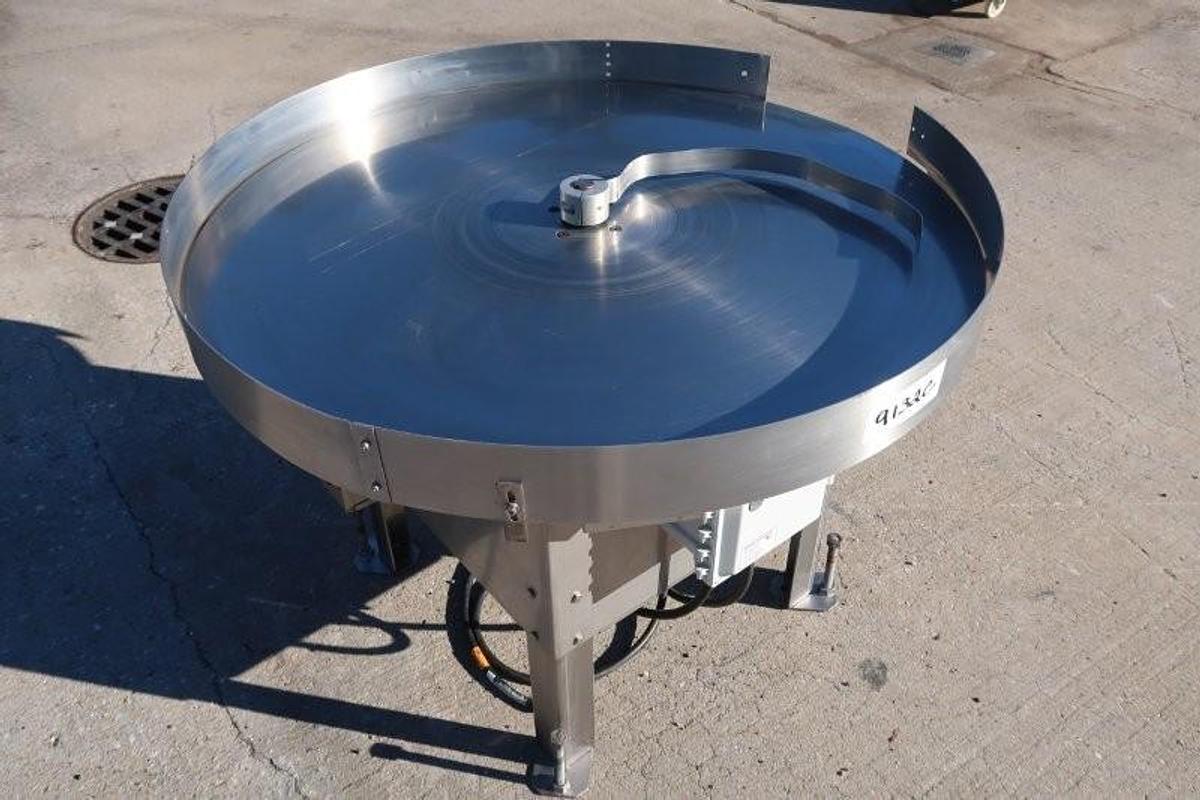 Used Garvey 48 In. Diameter Rotary Unscrambling/Accumulating Table