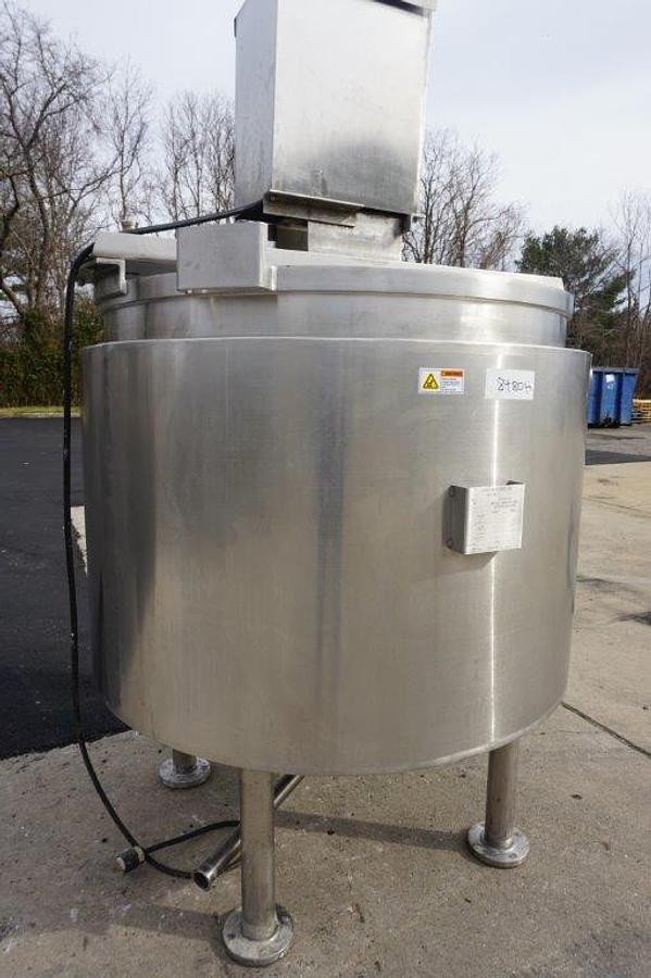 Used 400 Gallon Expert Industries 316 SS Scraper Agitated Kettle/Tank, 45 PSI Jacket