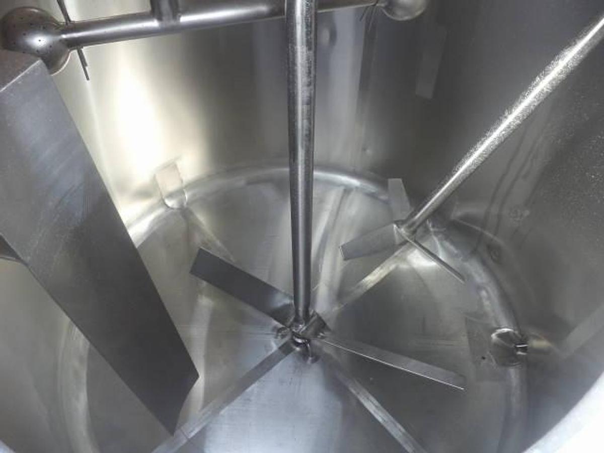 Used 500 Gallon DCI 316 Dimpled Jacketed Stainless Steel Mix Tank