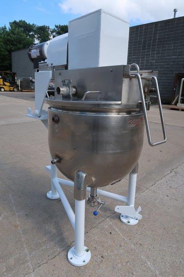 Used 30 Gallon Groen 316SS Jacketed Double Motion Kettle, Portable