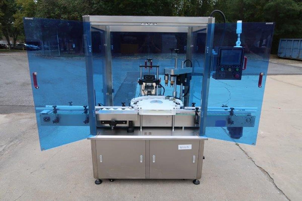 Used Metica Automatic Filling Line, up to 16 Oz. Bottles