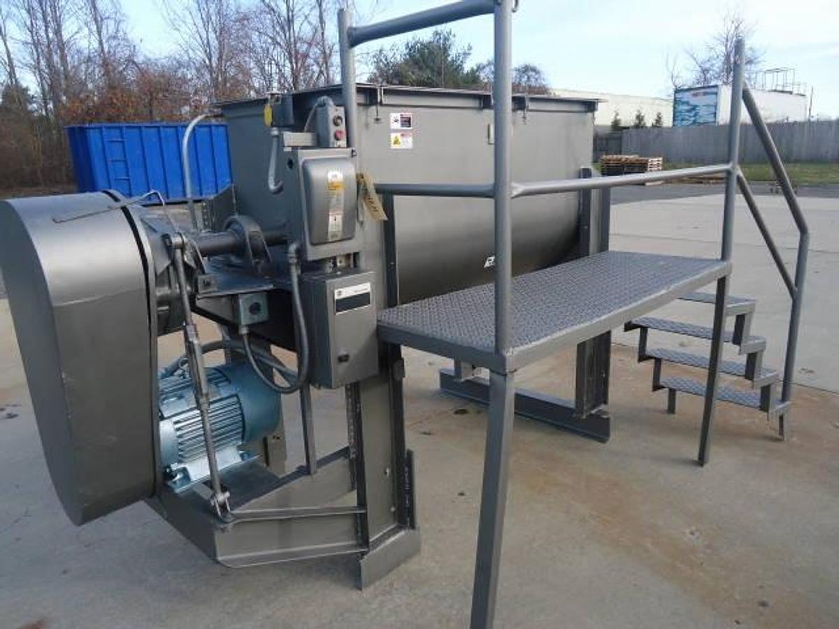Used 26.5 Cu.ft.  Falcon Stainless Steel Double Ribbon Blender, 10 Hp
