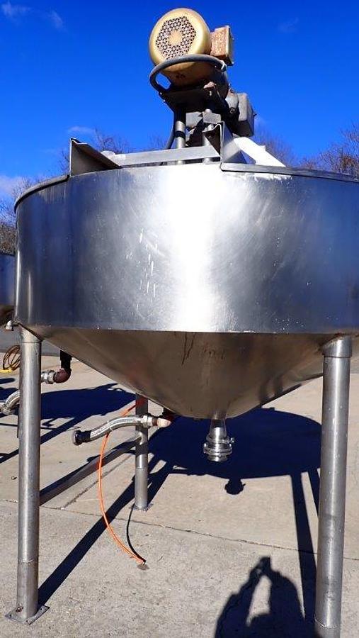 Used Chester Jensen 400 Gallon SS Cooker-Cooler, 100PSI Jacket