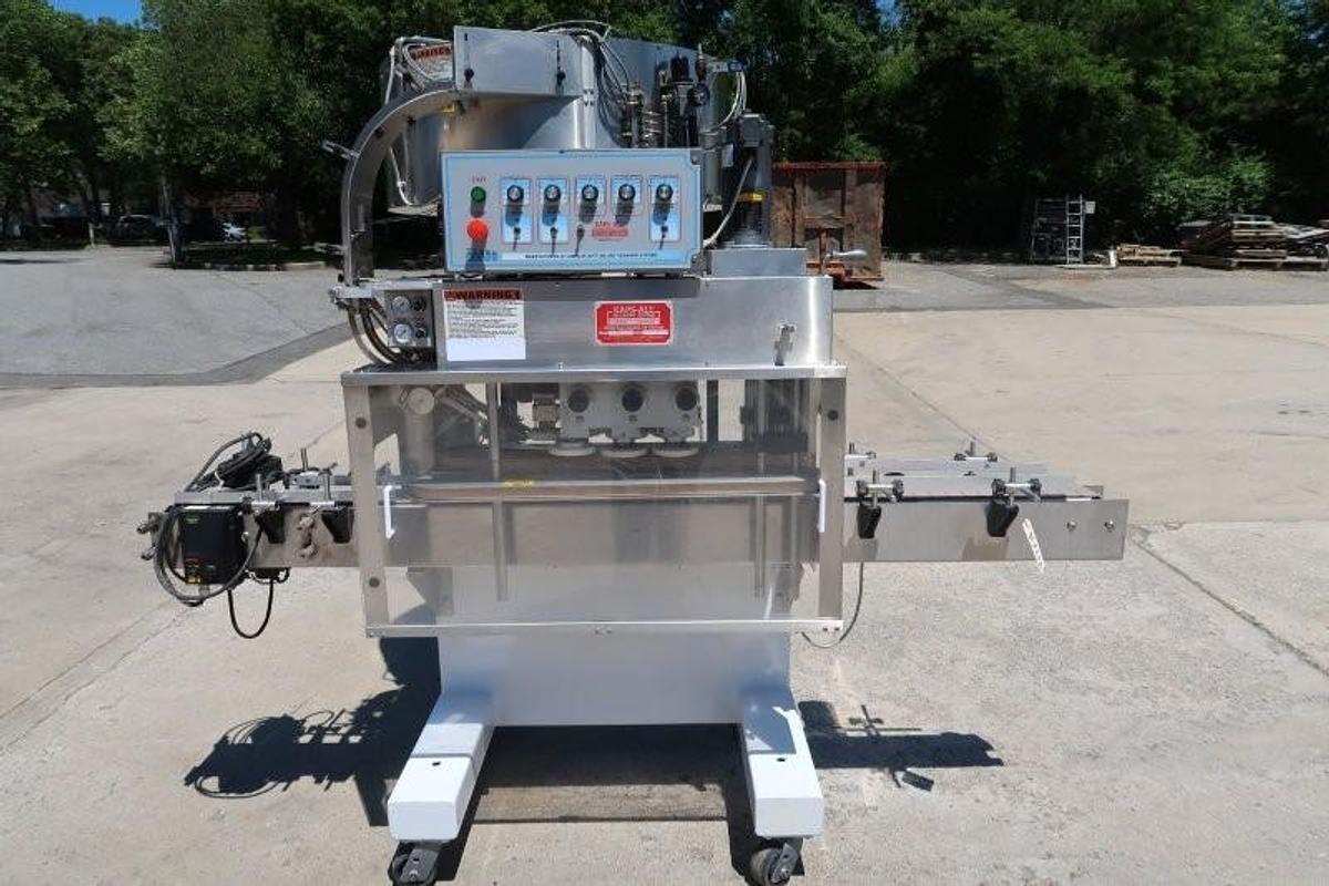 Used Kaps-All A-6 Automatic Screw Capping Machine, 36 In. Bowl Hopper