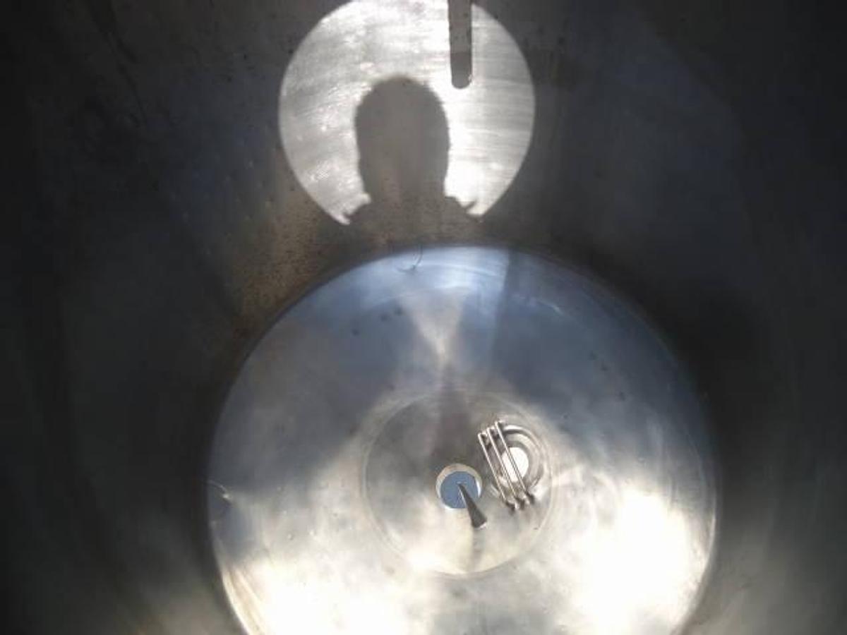 Used 225 Gallon Crepaco Stainless Steel Jacketed Vertical Tank, Cone Bottom