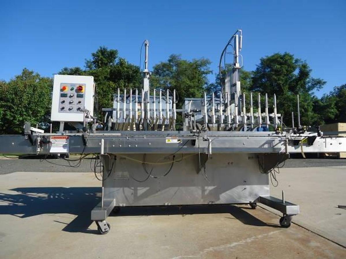 Used Kaps-All Vol-32-16 Twenty Piston Dual Lane Fully Automatic High Speed Filler