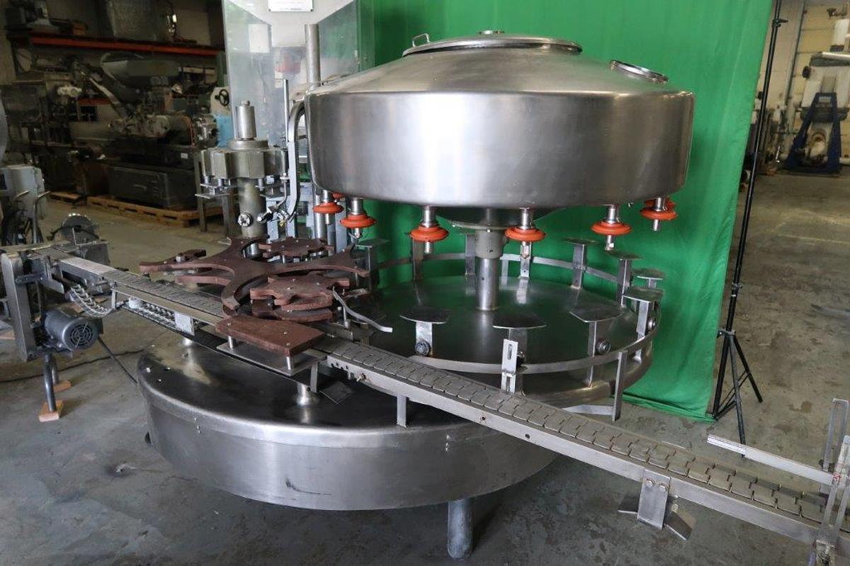 Used Filler Specialties 14 Valve Rotary Filler with Snap Capper, Stainless