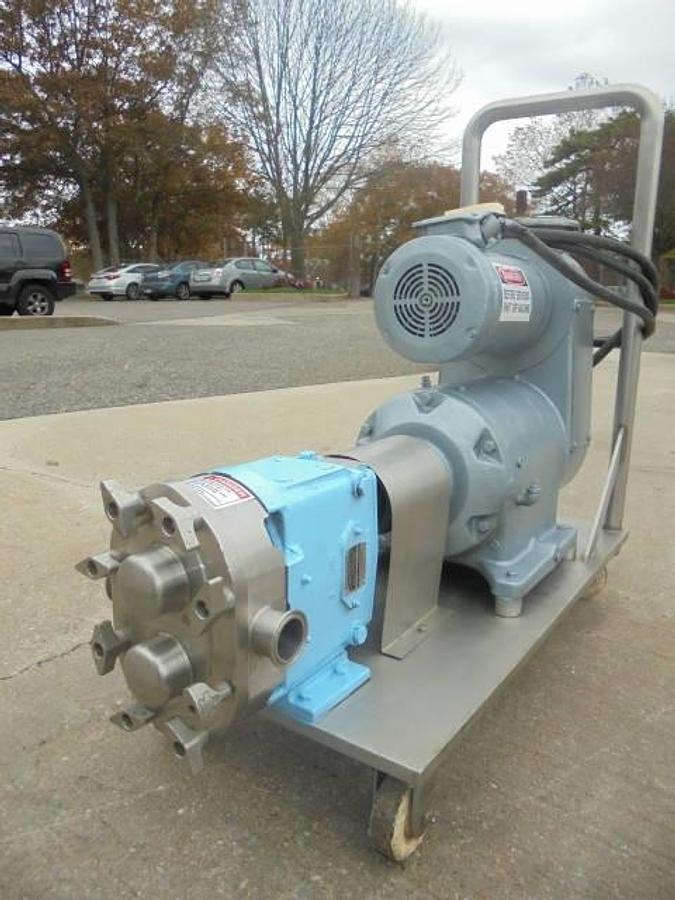 Used Waukesha 030 Stainless Positive Displacement Pump, Variable Speed