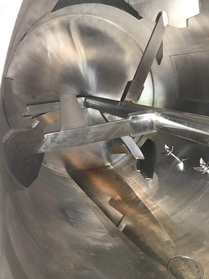 Used MXK 7,000 Liter Stainless Plow Mixer with Choppers