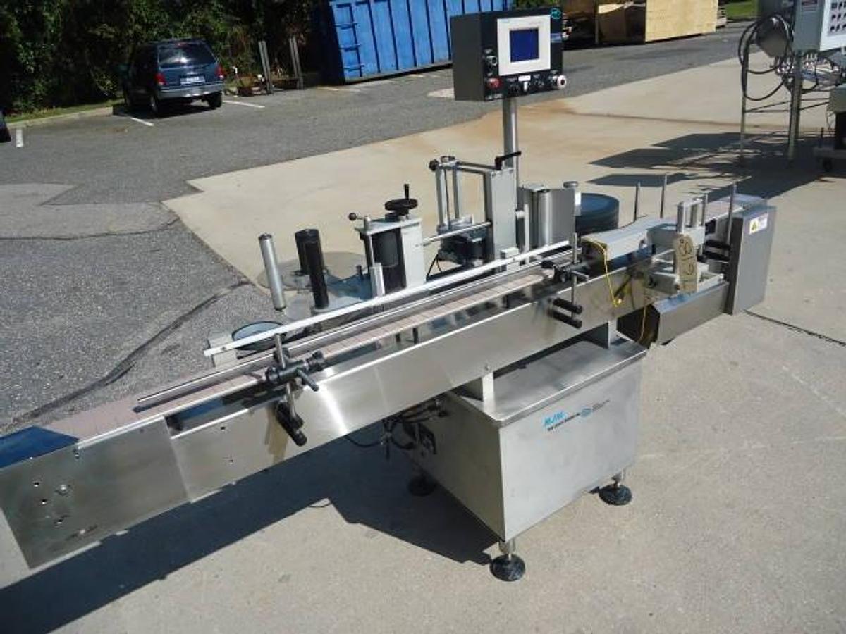 Used Njm-Cli Uni-300 Spot-Wrap Around Labeler, Touch Screen Panel