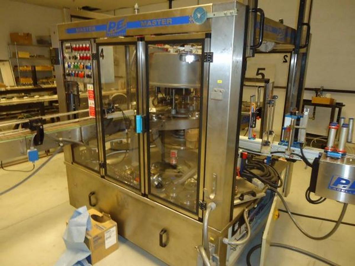 Used PE “MASTER M” Front & Back Pressure Sensitive Rotary Labeler
