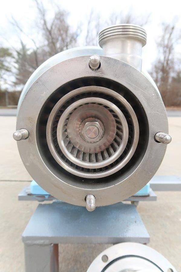Used Waukesha SP4 Stainless Steel Inline Shear Pump, 10 HP