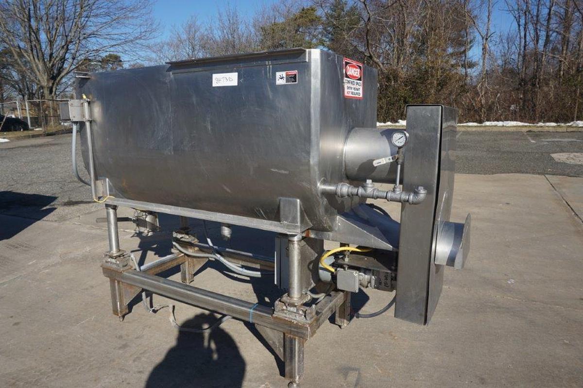 Used Will-Flow 20 Cu.Ft. Stainless Steel Horizontal Scraper Agitated Mixer, 130 PSI Jacket