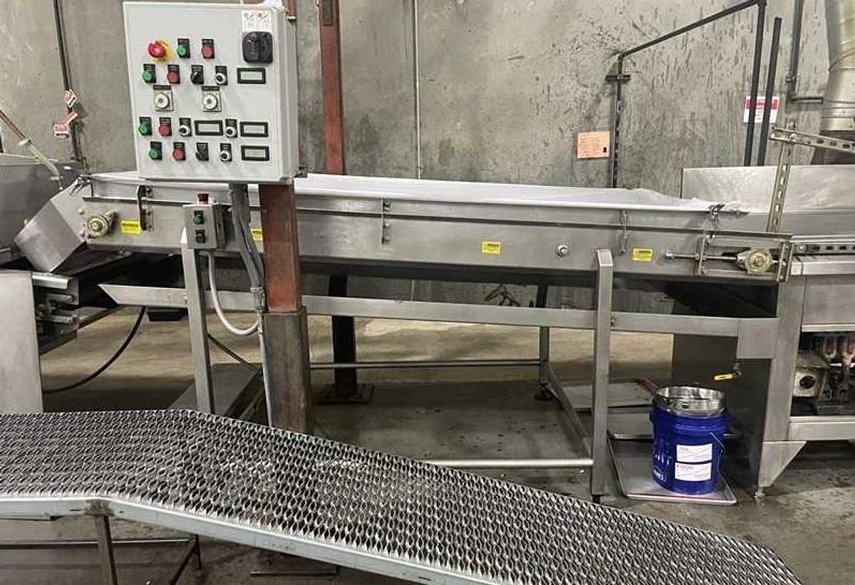 Used Foodesign Nut Frying Line, with Tunnel and Coater