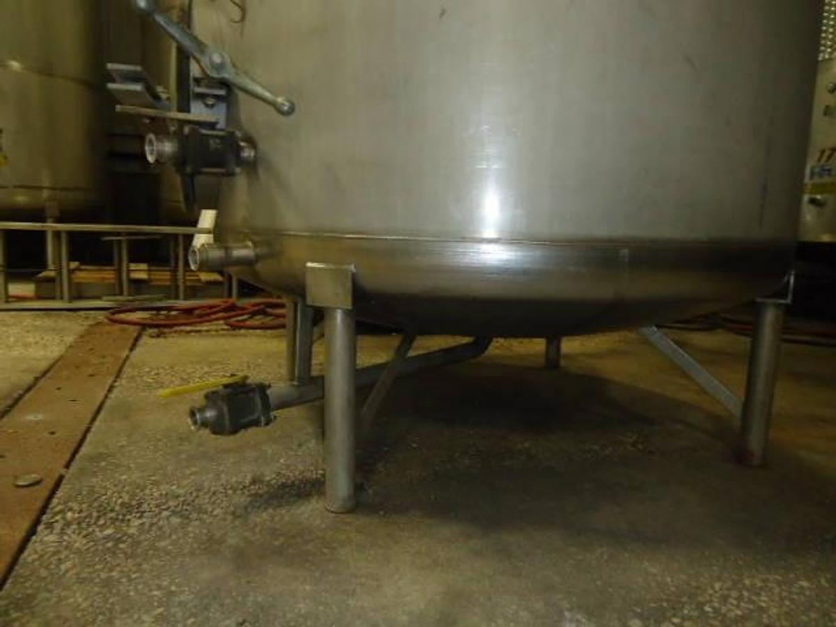 Used 1,500 Gallon Hubert C. Stollenwerk Stainless Vertical Closed Tank-