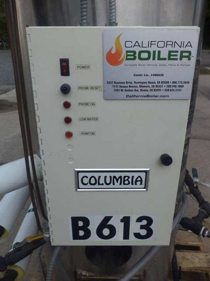 Used Columbia CT Gas Fired Boiler , Rating HP 6, 150 PSI WP, Single Phase Electrics